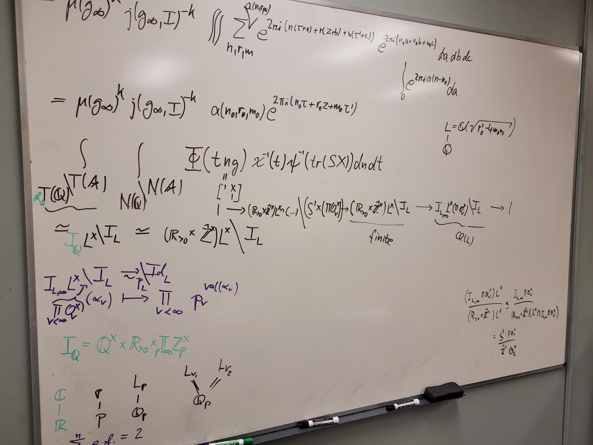 Picture of whiteboard with formulas